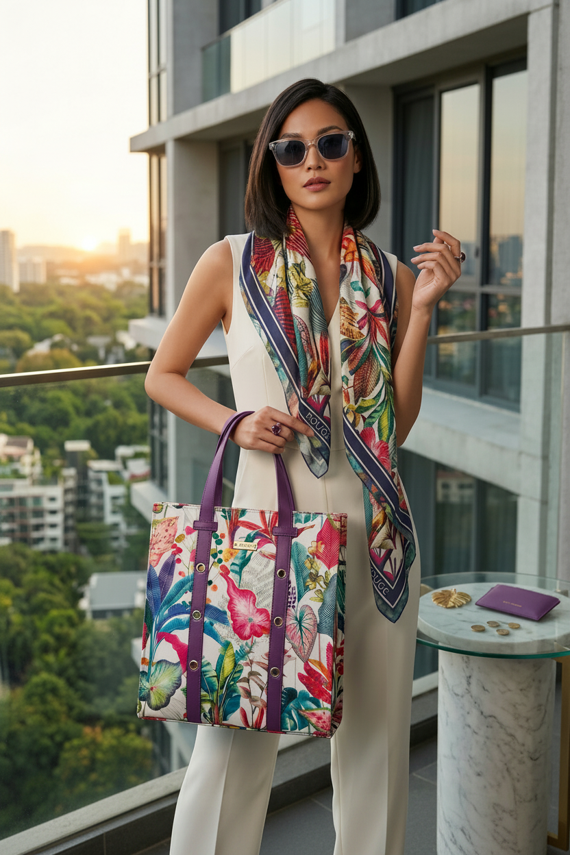 TROPICAL FLORA SCARF